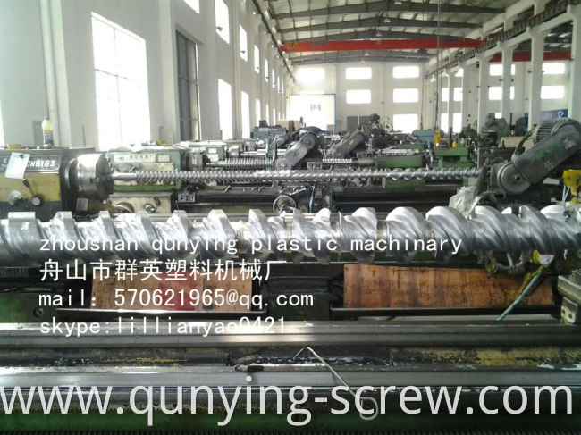 Hard parallel twin screw and barrel for PVC cable